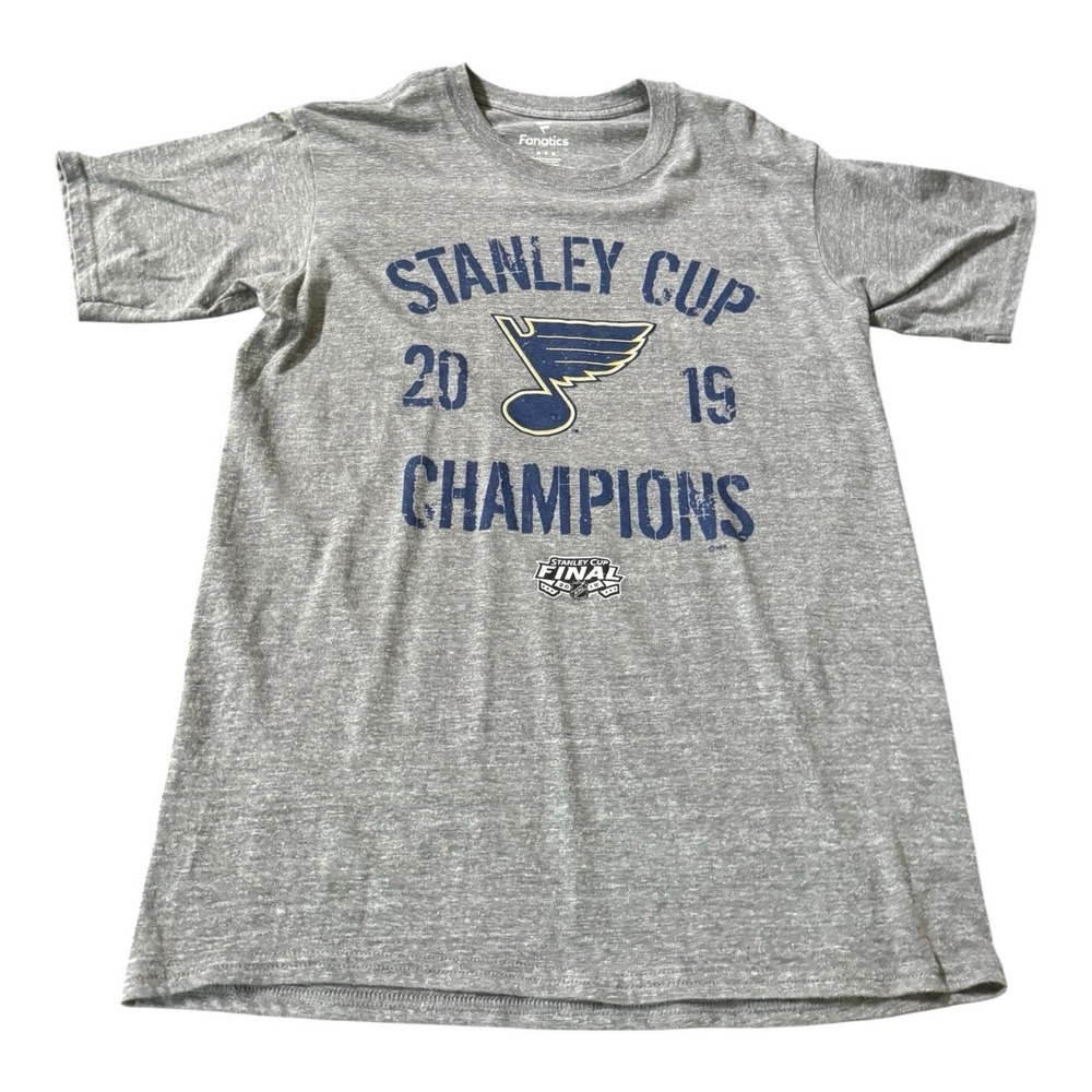 Fanatics St. Louis Blues 2019 Stanley Cup Champions‎ NHL T-Shirt Men's Medium